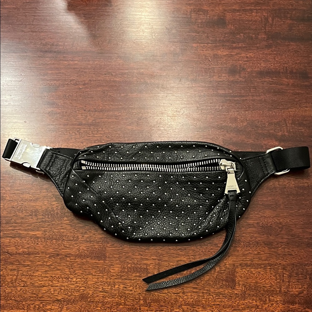 Aimee Kestenberg Black Studded Leather Satchel